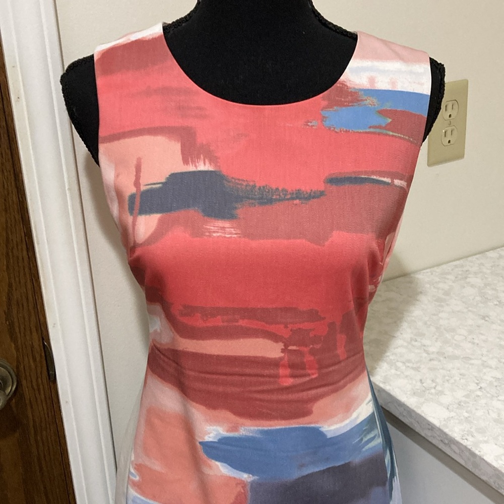 Beautiful Emerson Rose watercolor painting sheath dress